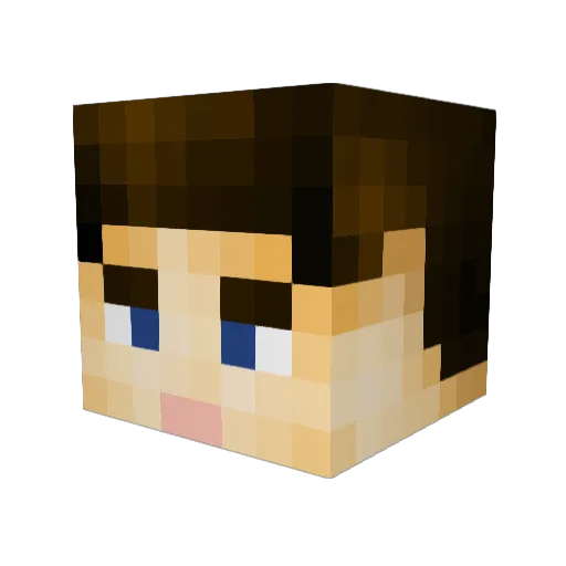 Kremji Minecraft avatar head, 3D render
