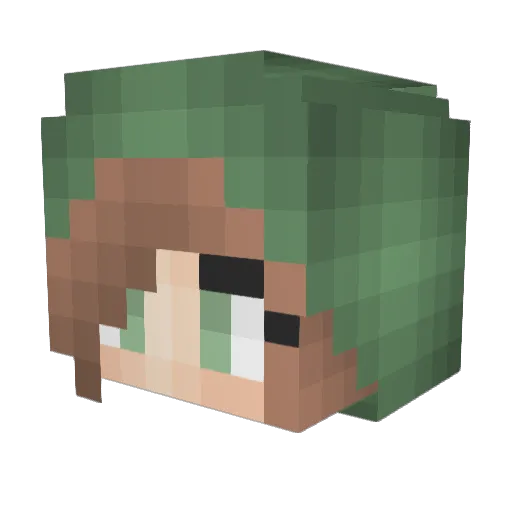 Krena_cat Minecraft avatar head, 3D render