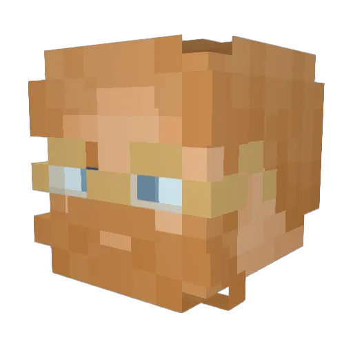 KrendeL8 Minecraft avatar head, 3D render