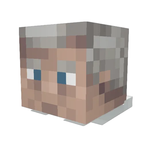 Krennic Minecraft avatar head, 3D render