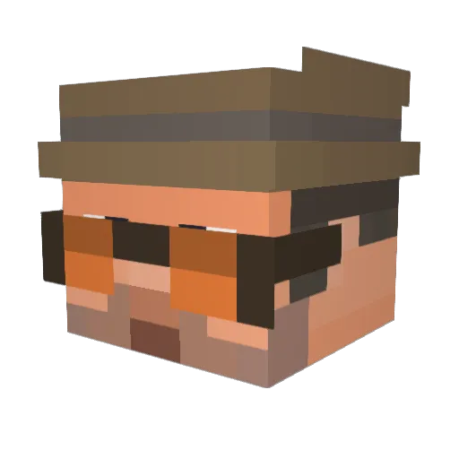 Krenthor Minecraft avatar head, 3D render