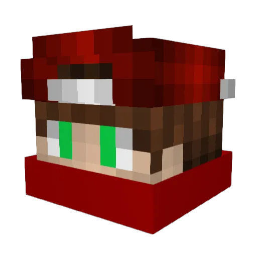 Krenty Minecraft avatar head, 3D render