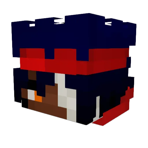 KreoMC Minecraft avatar head, 3D render