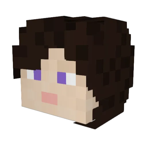 Kreosan Minecraft avatar head, 3D render