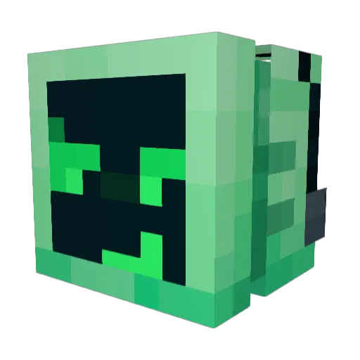 Krepah Minecraft avatar head, 3D render