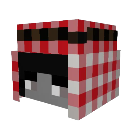 Krepell Minecraft avatar head, 3D render