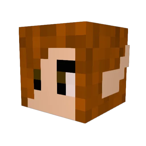 Kreshkali Minecraft avatar head, 3D render