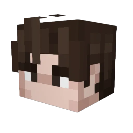 Kreviz Minecraft avatar head, 3D render