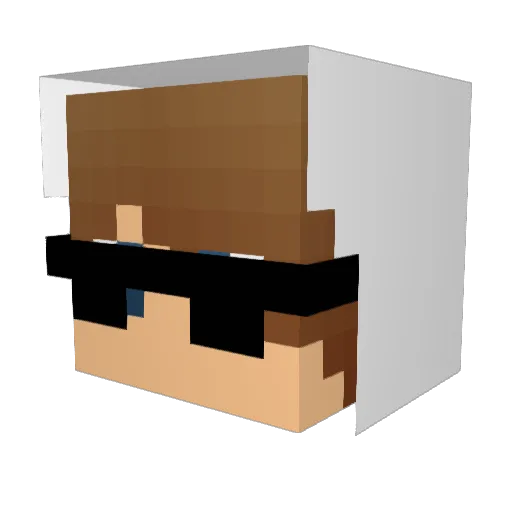 KrewPvP Minecraft avatar head, 3D render