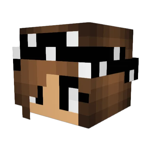 KrewQ Minecraft avatar head, 3D render