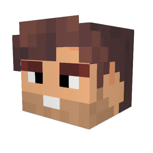 Krewbl Minecraft avatar head, 3D render