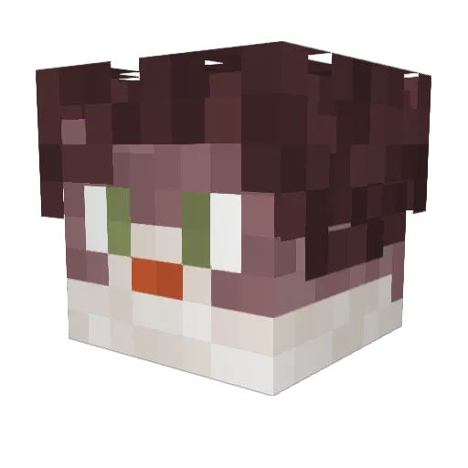 Kreweciasz Minecraft avatar head, 3D render
