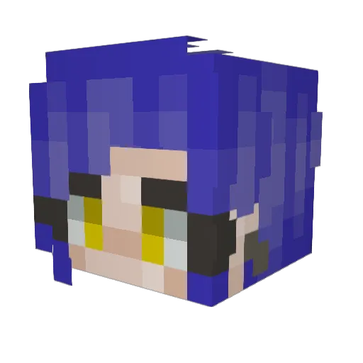 Krexxi Minecraft avatar head, 3D render
