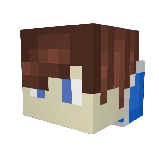Krey_W Minecraft avatar head, 3D render