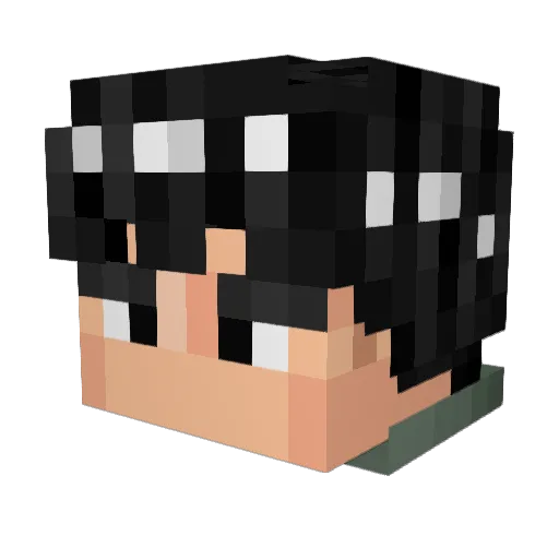 Krezky Minecraft avatar head, 3D render