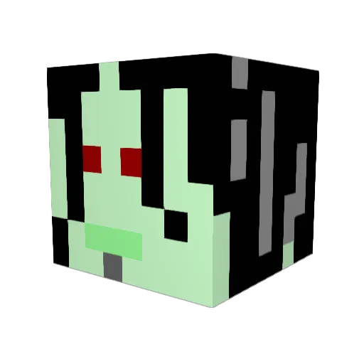 Krhass Minecraft avatar head, 3D render