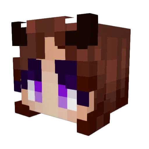 Kriavi Minecraft avatar head, 3D render