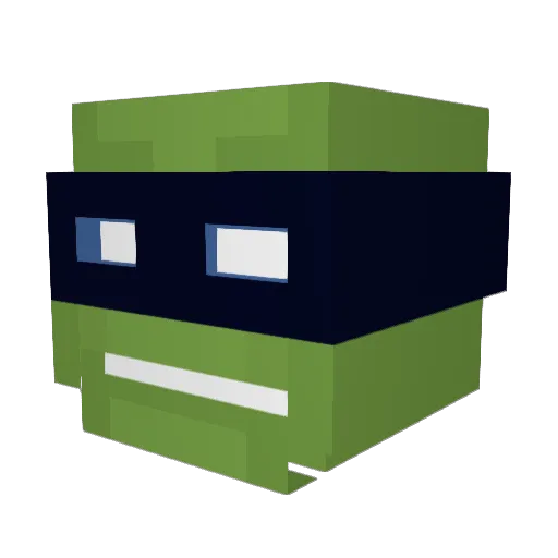 Kribbb Minecraft avatar head, 3D render