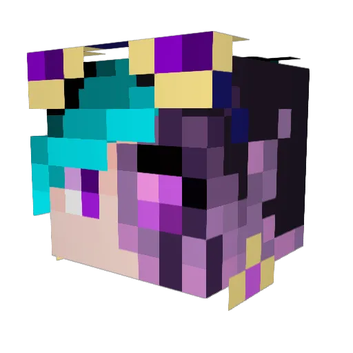 Kriber Minecraft avatar head, 3D render