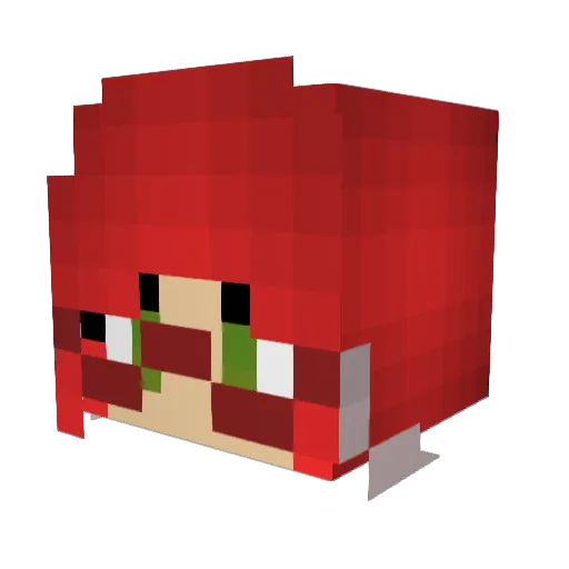 Kricke128 Minecraft avatar head, 3D render
