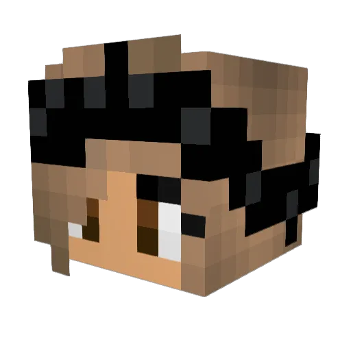 Krickitt Minecraft avatar head, 3D render