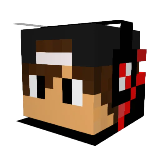 Krickz Minecraft avatar head, 3D render