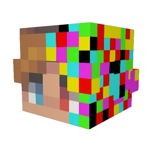 Kricostro Minecraft avatar head, 3D render