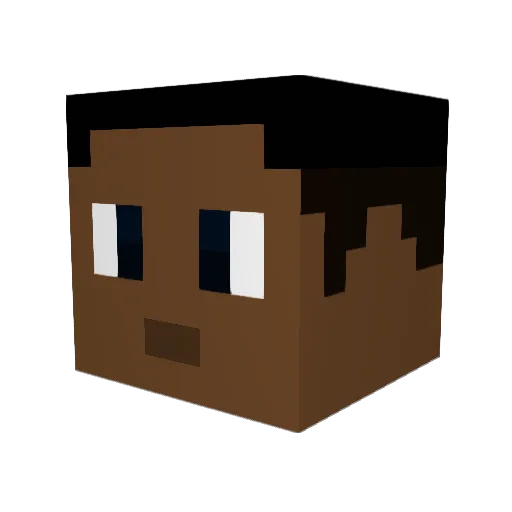 Kridyas Minecraft avatar head, 3D render