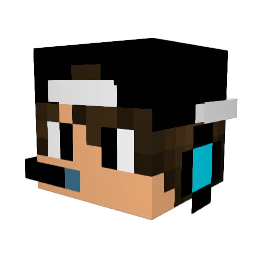 Krieger259 Minecraft avatar head, 3D render