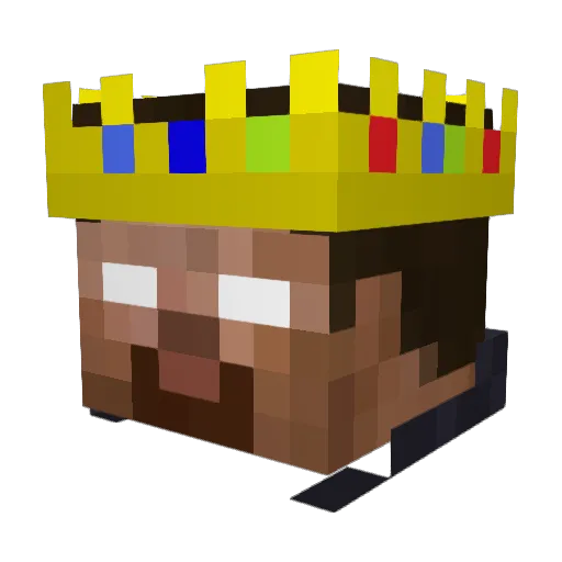 Kriegersfs Minecraft avatar head, 3D render