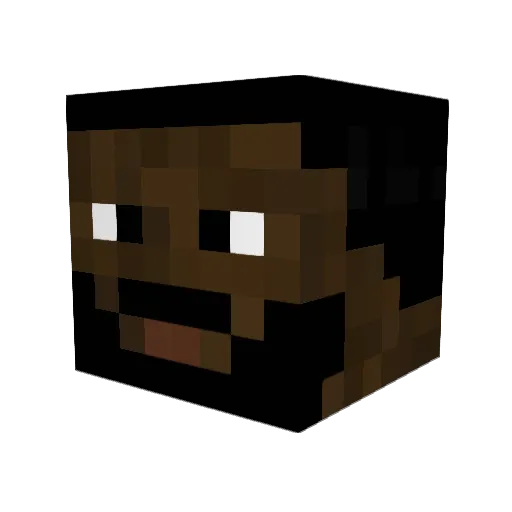 Krielow Minecraft avatar head, 3D render