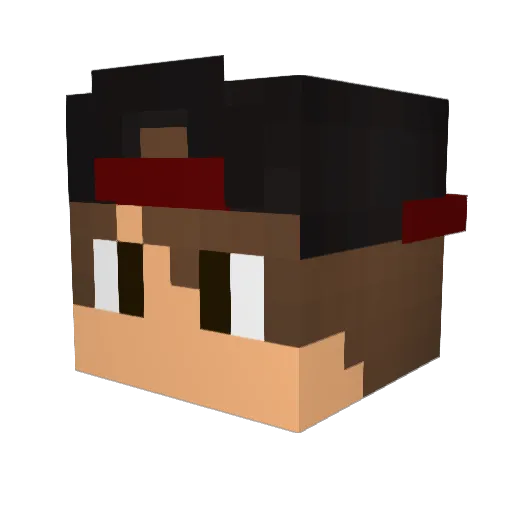 Kriezz Minecraft avatar head, 3D render