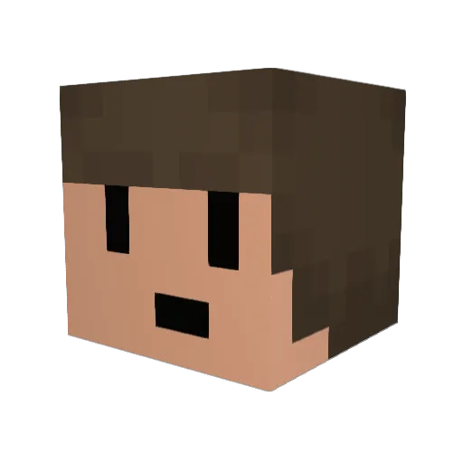 Kriger Minecraft avatar head, 3D render