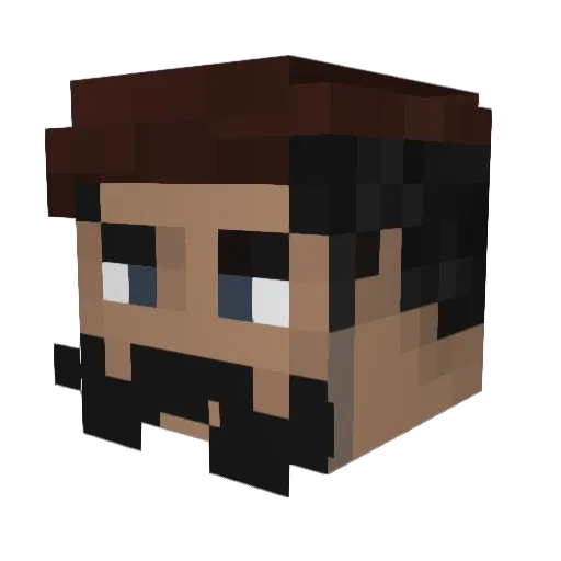 Krigstorden Minecraft avatar head, 3D render