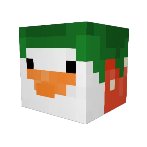 KriiZX Minecraft avatar head, 3D render