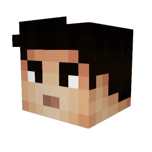 Kriiipa Minecraft avatar head, 3D render