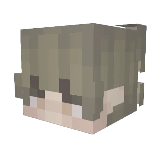 Kriiro Minecraft avatar head, 3D render