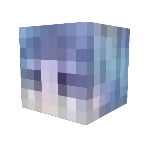 Kriknyt Minecraft avatar head, 3D render