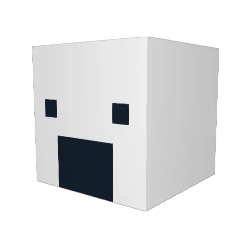 Krillef Minecraft avatar head, 3D render