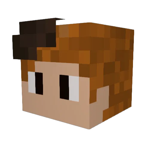 Krillew Minecraft avatar head, 3D render