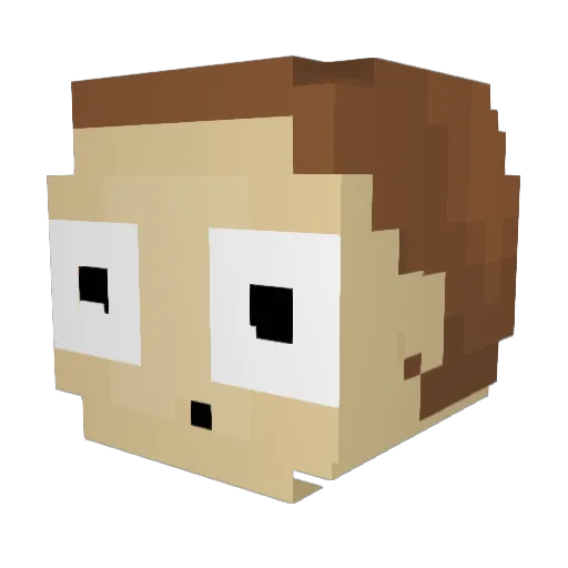 KrillinTheKilla Minecraft avatar head, 3D render
