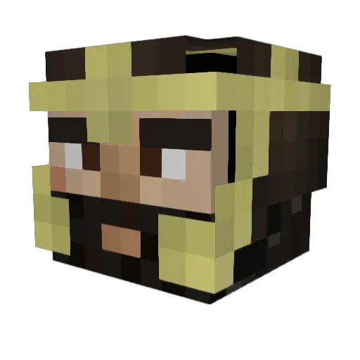 Krillman Minecraft avatar head, 3D render