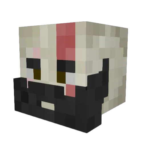 Kriltsu Minecraft avatar head, 3D render