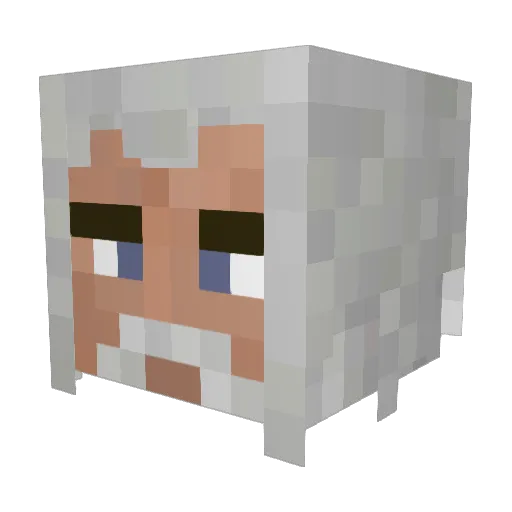 Krimek Minecraft avatar head, 3D render