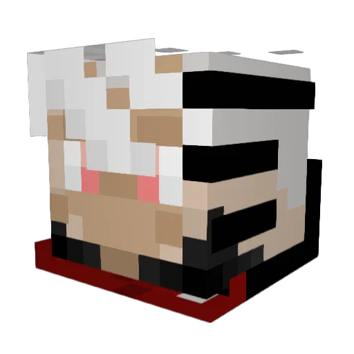 Krimknight Minecraft avatar head, 3D render