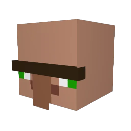 Krimmos Minecraft avatar head, 3D render