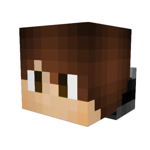 Krimpe Minecraft avatar head, 3D render