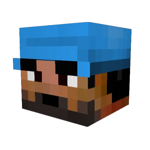 Krimsen Minecraft avatar head, 3D render