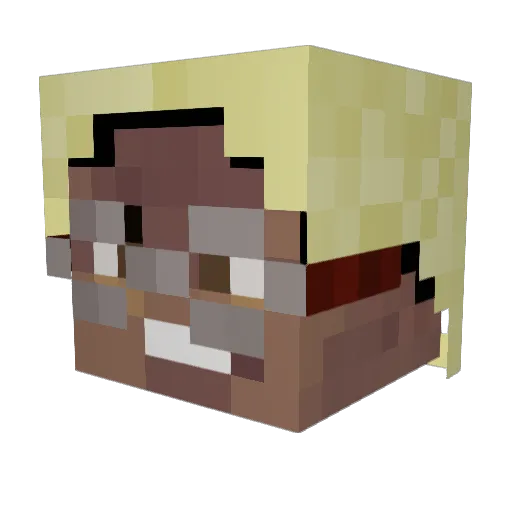 Krimson_Komet Minecraft avatar head, 3D render