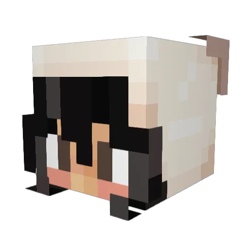 Krinia Minecraft avatar head, 3D render